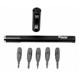 Precision Screwdriver with 17 Wheeler Bits for Reloading and Shooting