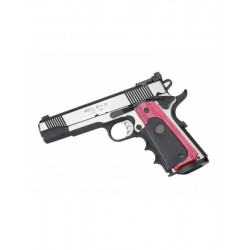 Plaquettes 1911 laminées rose et caoutchouc avec doigts pour tir et rechargement