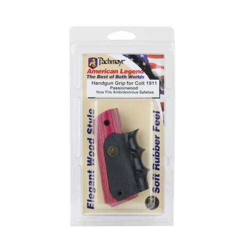1911 Laminated Rosewood and Rubber Grip with Finger Grooves