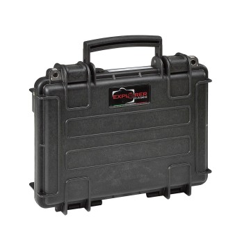 Black Pistol Case with Smooth and Corrugated Foam Insert