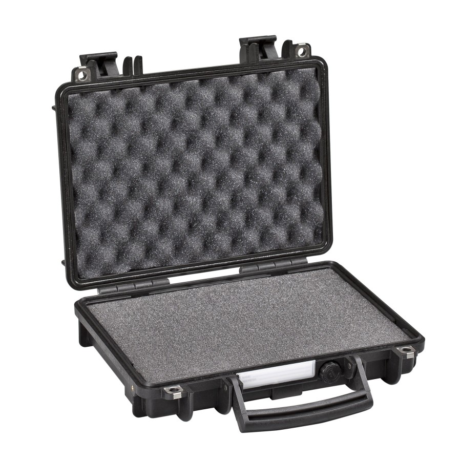 Black Pistol Case with Smooth and Corrugated Foam Insert