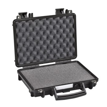 Black Pistol Case with Smooth and Corrugated Foam Insert