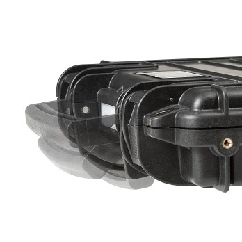 Black Pistol Case with Smooth and Corrugated Foam Insert
