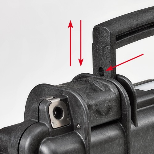 Black Pistol Case with Smooth and Corrugated Foam Insert