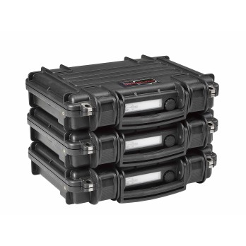 Black Pistol Case with Smooth and Corrugated Foam Insert
