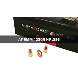 Pointe Cal. 9mm (.356)-123-HP Cuivrées 500 unités Armaforce