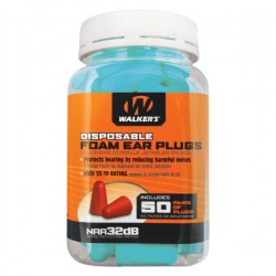 50-Pack Walkers Teal Earplugs for Hunting, Shooting, and Reloading