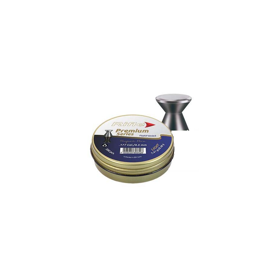Premium Series Flathead Light Pellets 4.5mm (4.48) 0.48g for Hunting, Shooting, and Reloading