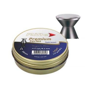 Premium Series Flathead Light Pellets 4.5mm (4.50) 0.48g for Hunting, Shooting, and Reloading