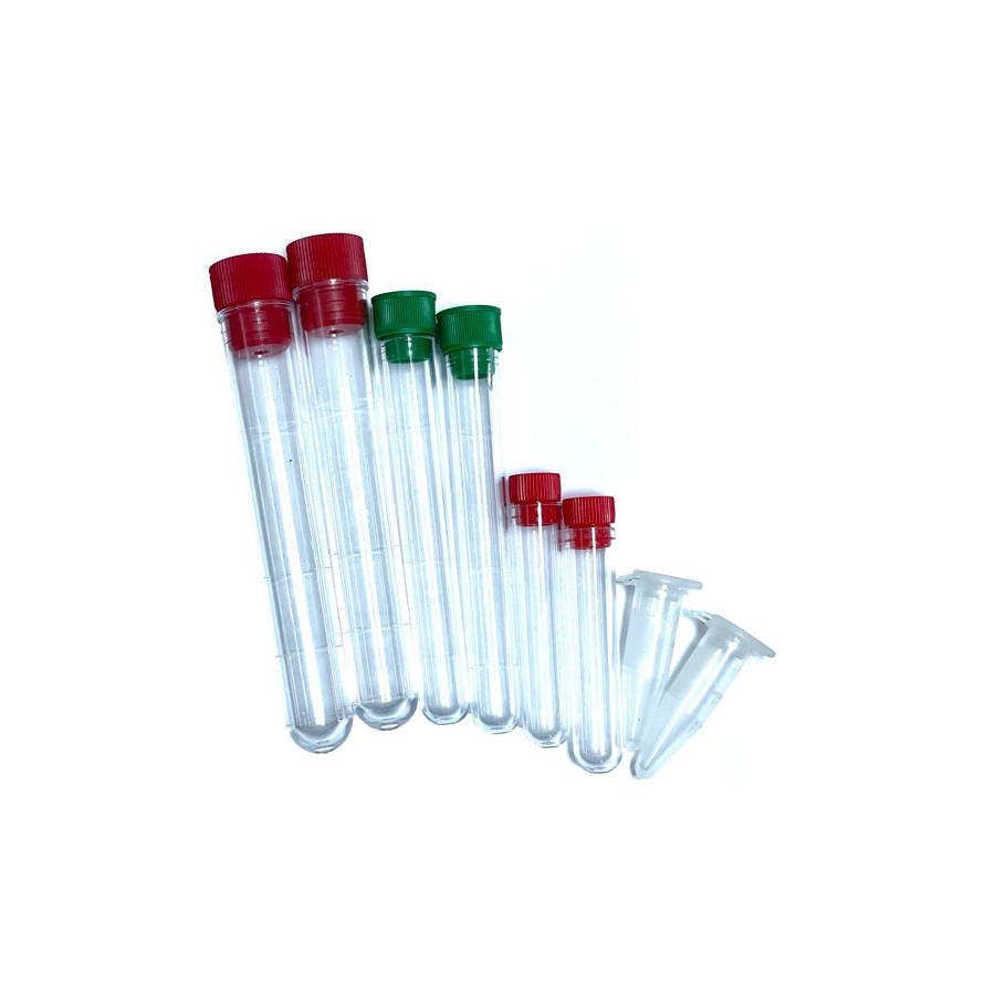 2.5 cm Plastic Ammo Tubes with 1.5 ml Caps (10 pcs)