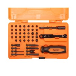 Tournevis Lyman et accessoires 45 pièces pour chasse, tir et rechargement de munitions