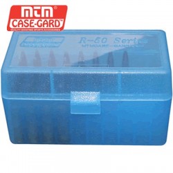 Caja MTM  50 cart. de .22-250 a 7mmBR c.  Azul