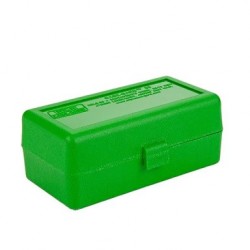 Boîte MTM verte pour 50 cartouches de .22-250 à 7mmBR