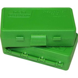 Caja MTM 50 cart.verde 9mm. 380ACP