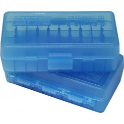 Boîte MTM pour 50 cartouches bleu 44Mag. 41, 45LC.
