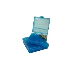 Caja MTM 100 cart. azul  44Mag., 41, 45LC