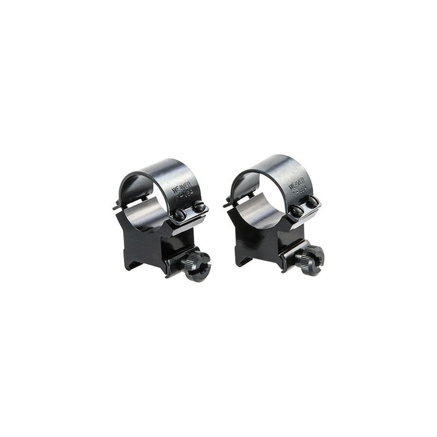 1" High Black Quick-Detach 50mm Scope Rings for Hunting, Shooting, and Reloading