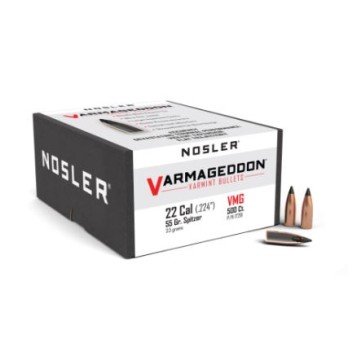 Ballistics Nosler Varmageddon Cal .22 55gr  Précision et Performance Exceptionnelles