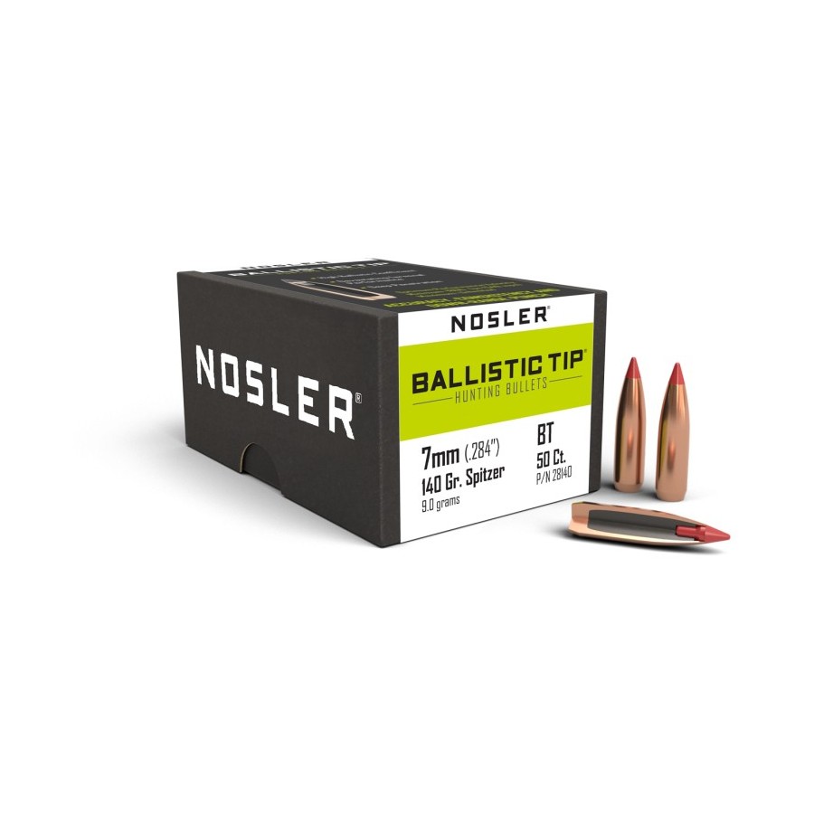 Cartouches Nosler Ballistic Tip Chasse 7mm 140gr  Précision et Performance Exceptionnelles