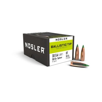 Nosler Ballistic Tip Hunting Bullets .30 Cal 150gr  Exceptional Accuracy and Performance