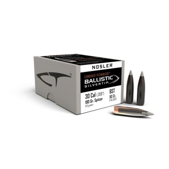 Balles Nosler Ballistic Silvertip .30 Cal 180gr  Précision et Expansion Contrôlée pour la Chasse
