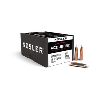 Nosler AccuBond 7mm 160gr Bullets  Superior Precision and Penetration for Hunting and Reloading