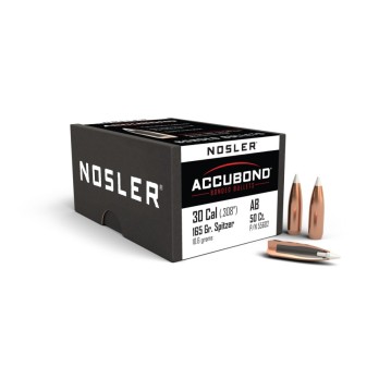 Nosler AccuBond .30 Cal 165gr Bullets  Superior Precision and Penetration for Hunting