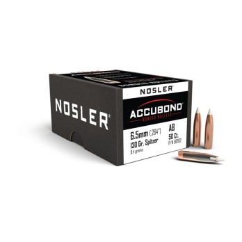 Ballistics Nosler AccuBond 6,5 mm 130 grains  Précision et pénétration supérieures pour la chasse