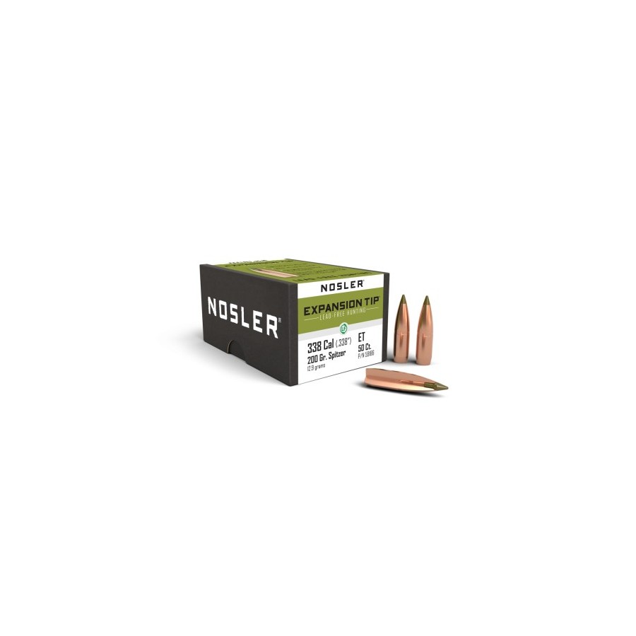 Ballistics Nosler E-Tip .338 Cal 200gr  Précision et Performance Optimales pour la Chasse Sans Plomb