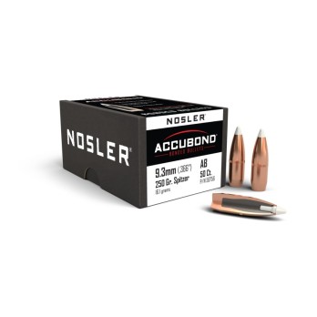 Nosler AccuBond 9.3mm 250gr Bullets  Superior Accuracy and Penetration for Big Game Hunting