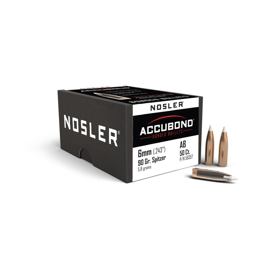 Nosler AccuBond 6mm 90gr Bullets  Optimal Precision and Performance for Big Game Hunting