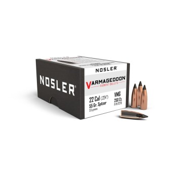 Cartouches Nosler Varmageddon Cal .22 55gr  Précision et Performance Supérieures pour la Gestion des Nuisibles