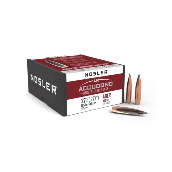 Nosler AccuBond® Long Range .270 Cal 165gr Bullets  Superior Precision and Performance for Long-Range Hunting
