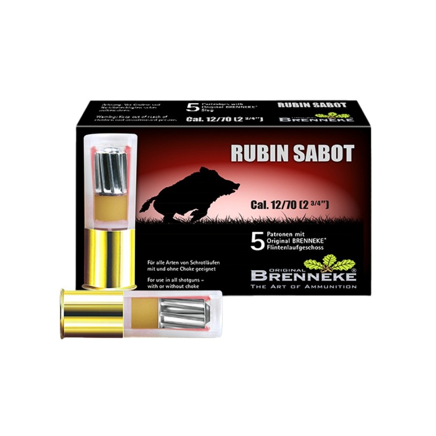 Cartouches Brenneke Cal. 12/76 Chasse 28g RubinSabot - Précision et Puissance Sans Plomb