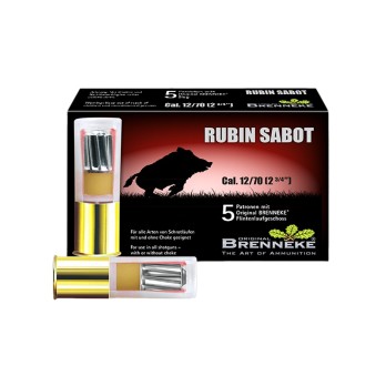 Cartouches Brenneke Cal. 12/76 Chasse 28g RubinSabot - Précision et Puissance Sans Plomb
