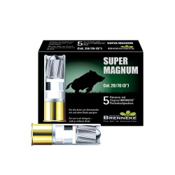 Cartuchos Brenneke Cal. 20/76 Caza 28,4gr. Supermagnum 5 Un