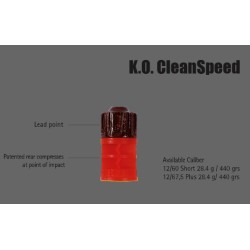 Cartouches Brenneke Cal.12/67,5 Chasse 28,4gr K.OCleanspeed 100