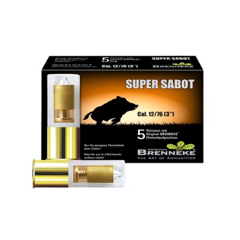 Brenneke SuperSabot 12/76 31.8g/490gr Ammo  Lead-Free Precision and Power for Big Game Hunting
