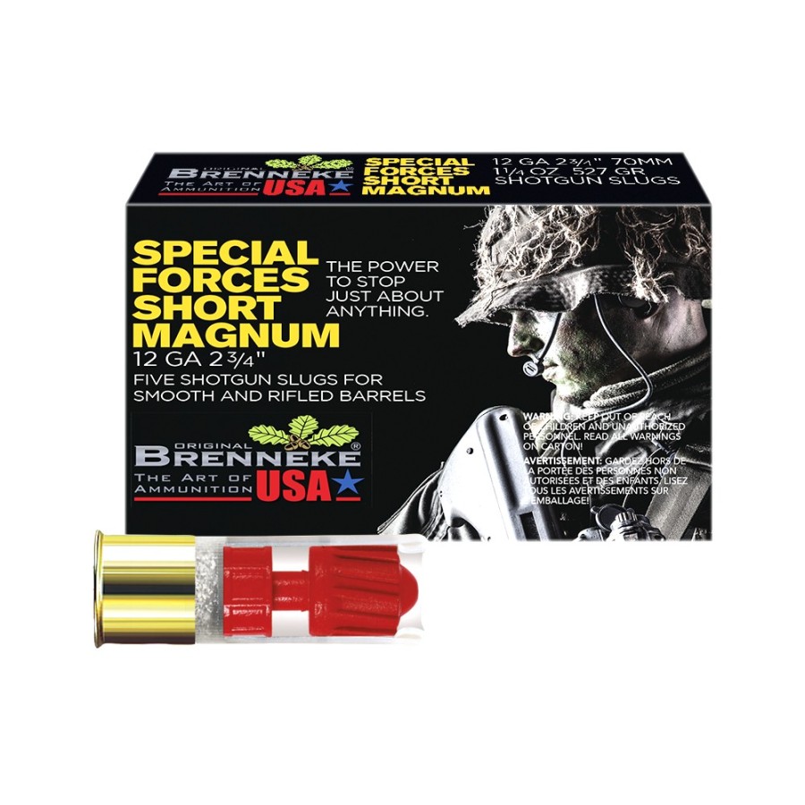 Munitions Brenneke SFSM® 12/70 34g/525gr - Puissance et pénétration pour opérations spéciales