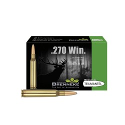 Cart. Brenneke Cal. 270 Win- 130gr Teilmantel Caja 20 un.
