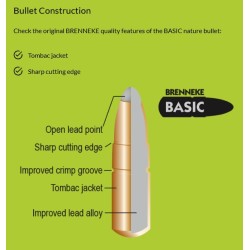 Cart. Brenneke Cal. 300 Win Mag-185gr Basic 20un
