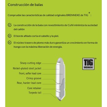 Cartouches Brenneke Cal. .30-06 Spr. 9,7g/150gr TIG® - Précision et Puissance pour la Chasse au Gros Gibier