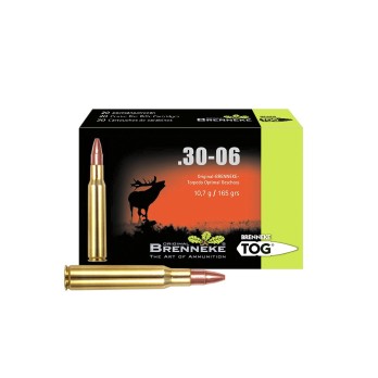Cartouches Brenneke Cal. .30-06 Spr. 10,7g/165gr TOG® - Précision et Puissance pour la Chasse au Gros Gibier