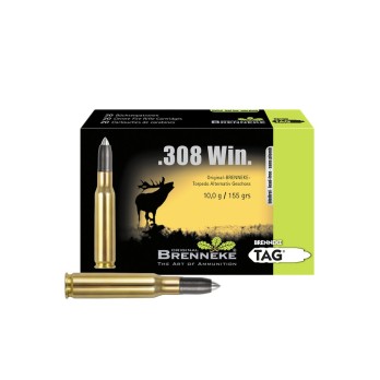 Brenneke .308 Win. 9.5g/147gr TUG® nature+ Lead-Free High-Precision Hunting Ammunition for Big Game