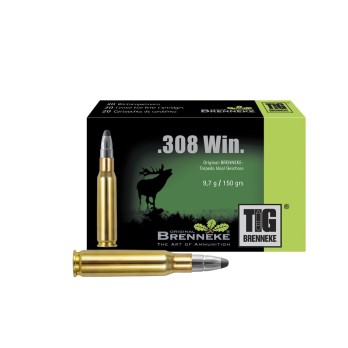 Cartouches Brenneke Cal. .308 Win. 11,7g/181grs TUG® - Puissance et Précision pour la Chasse au Gros Gibier