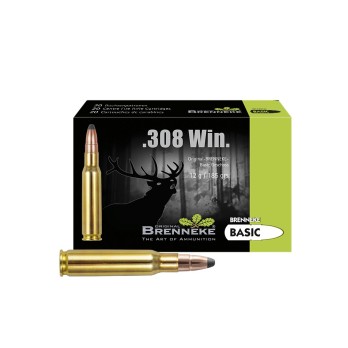 Cartouches Brenneke Cal. 308 Win-185 Gr Basic 20 unités