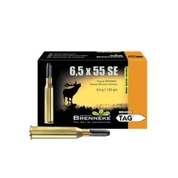 Munitions Brenneke TAG® 6,5x55 SE - Précision et Puissance pour la Chasse au Gros Gibier