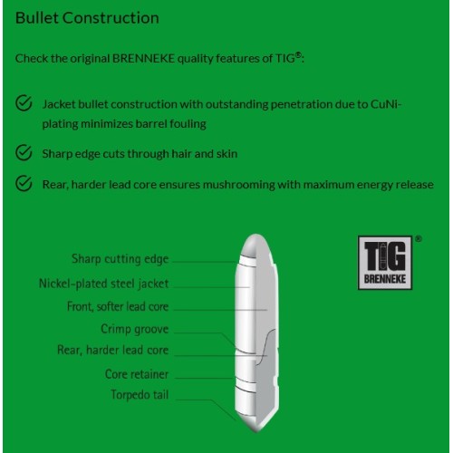 Brenneke TIG® Ammunition 7mm Remington Magnum - Precision and Penetration for Hunting and Reloading