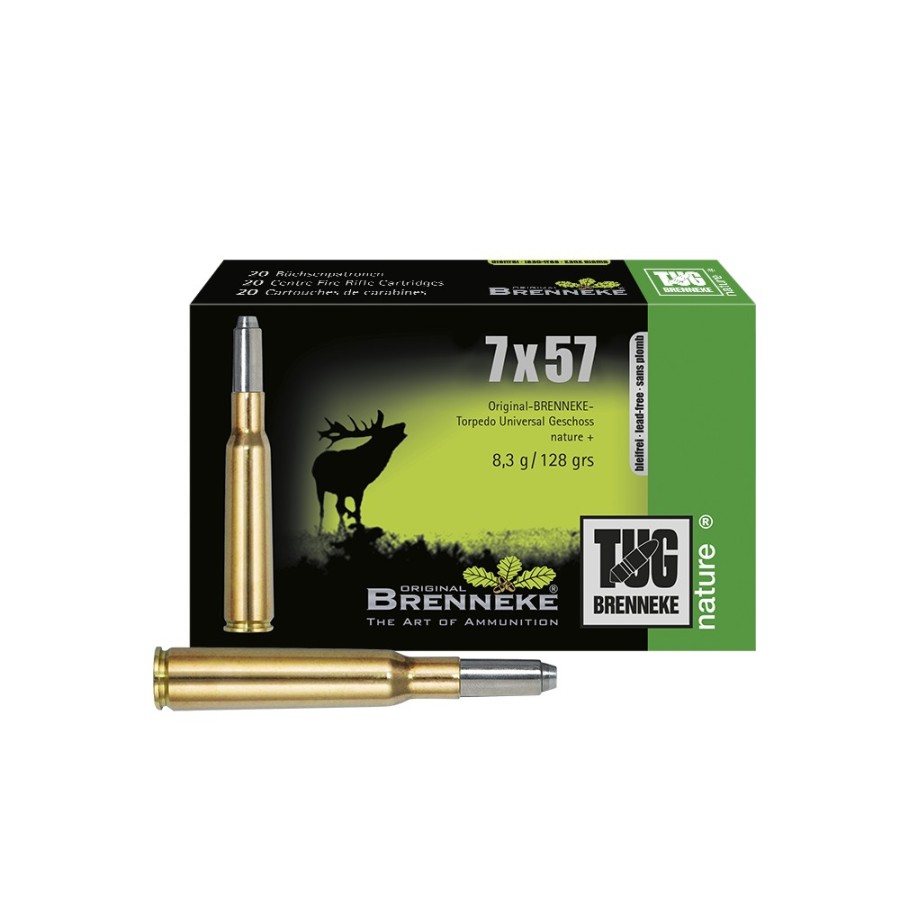 Munitions Brenneke TUG® nature + 7x57 - Précision Écologique pour la Chasse au Gros Gibier