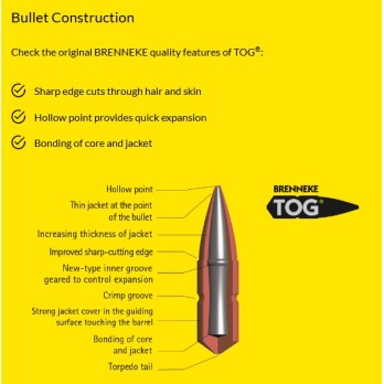 Munitions Brenneke TOG® 8,5x63 - Précision et Puissance pour la Chasse au Gros Gibier